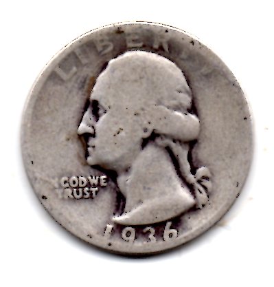 1936 P Washington Quarter