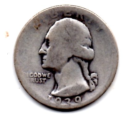 1939 P Washington Quarter