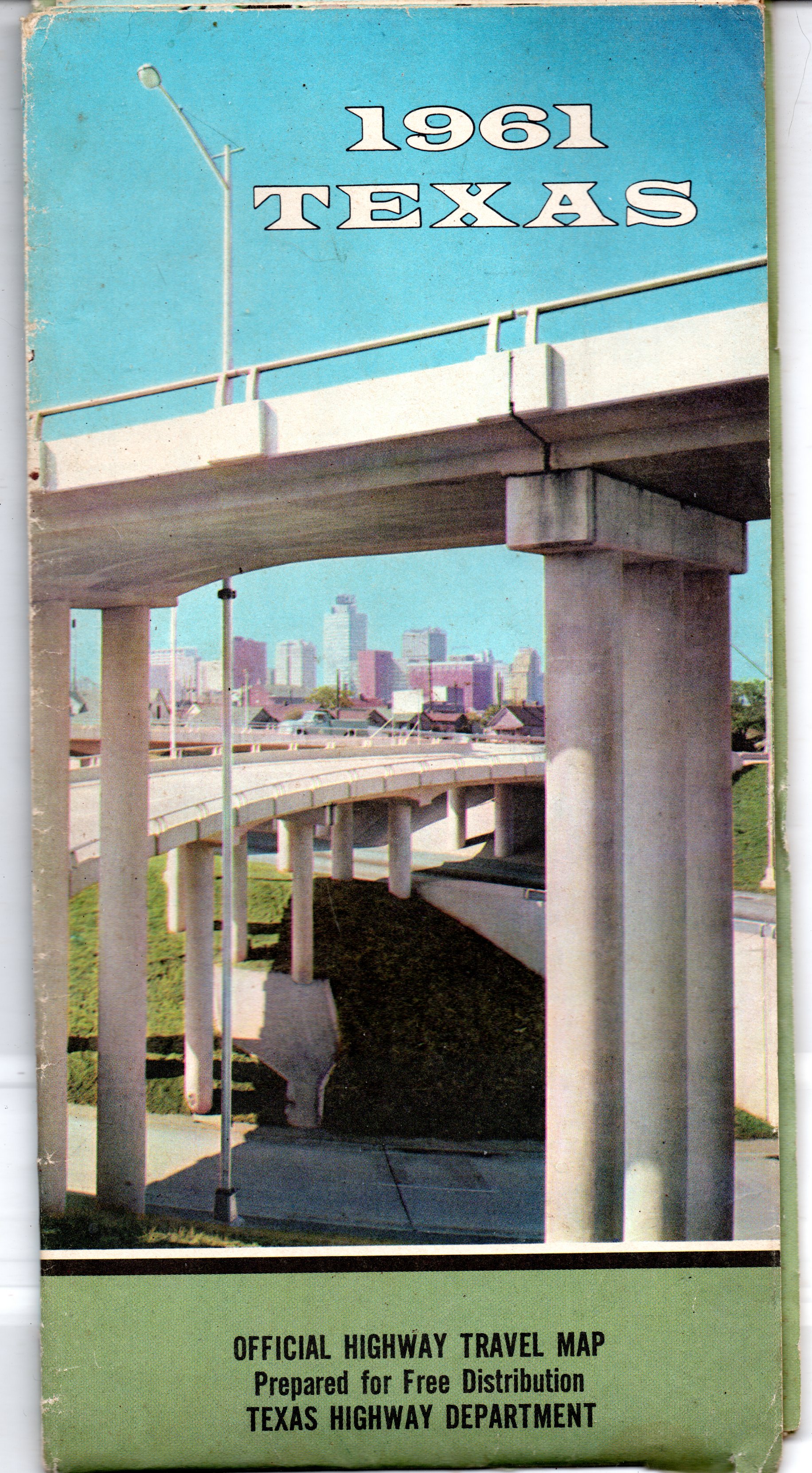 Official Highway Travel Map -Texas 1961