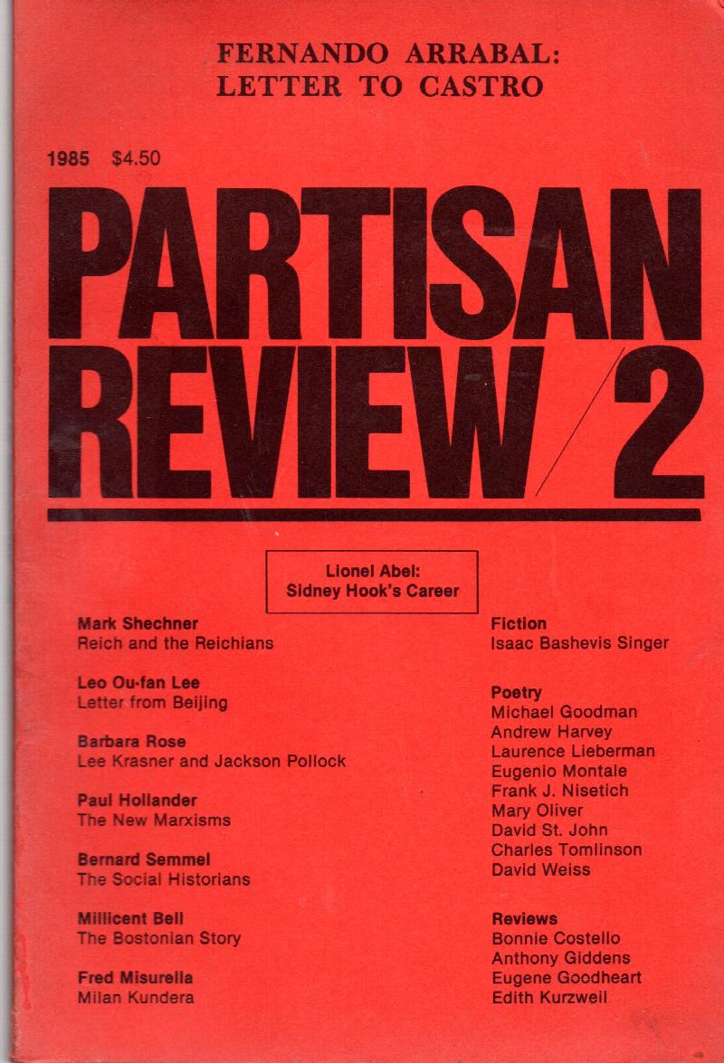 Image for Partisan Review 2: 1985-Volume LII Number 2