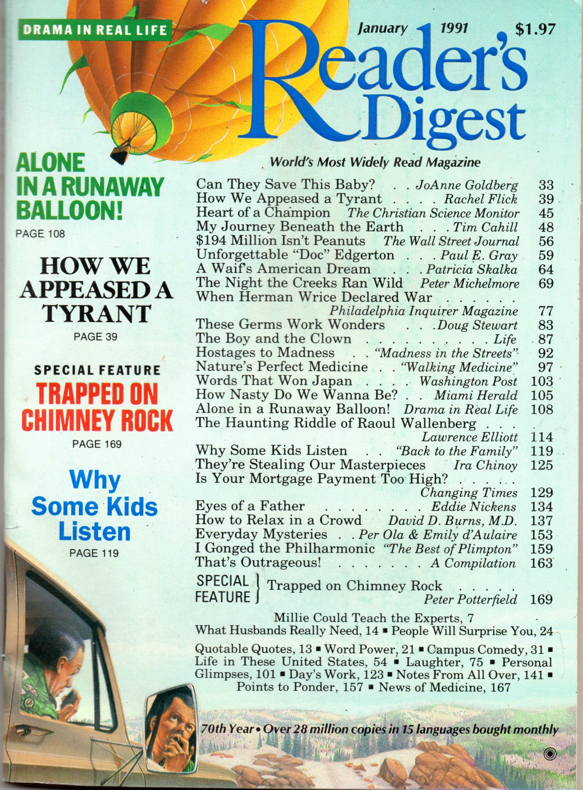 Reader's Digest Magazine January 1991