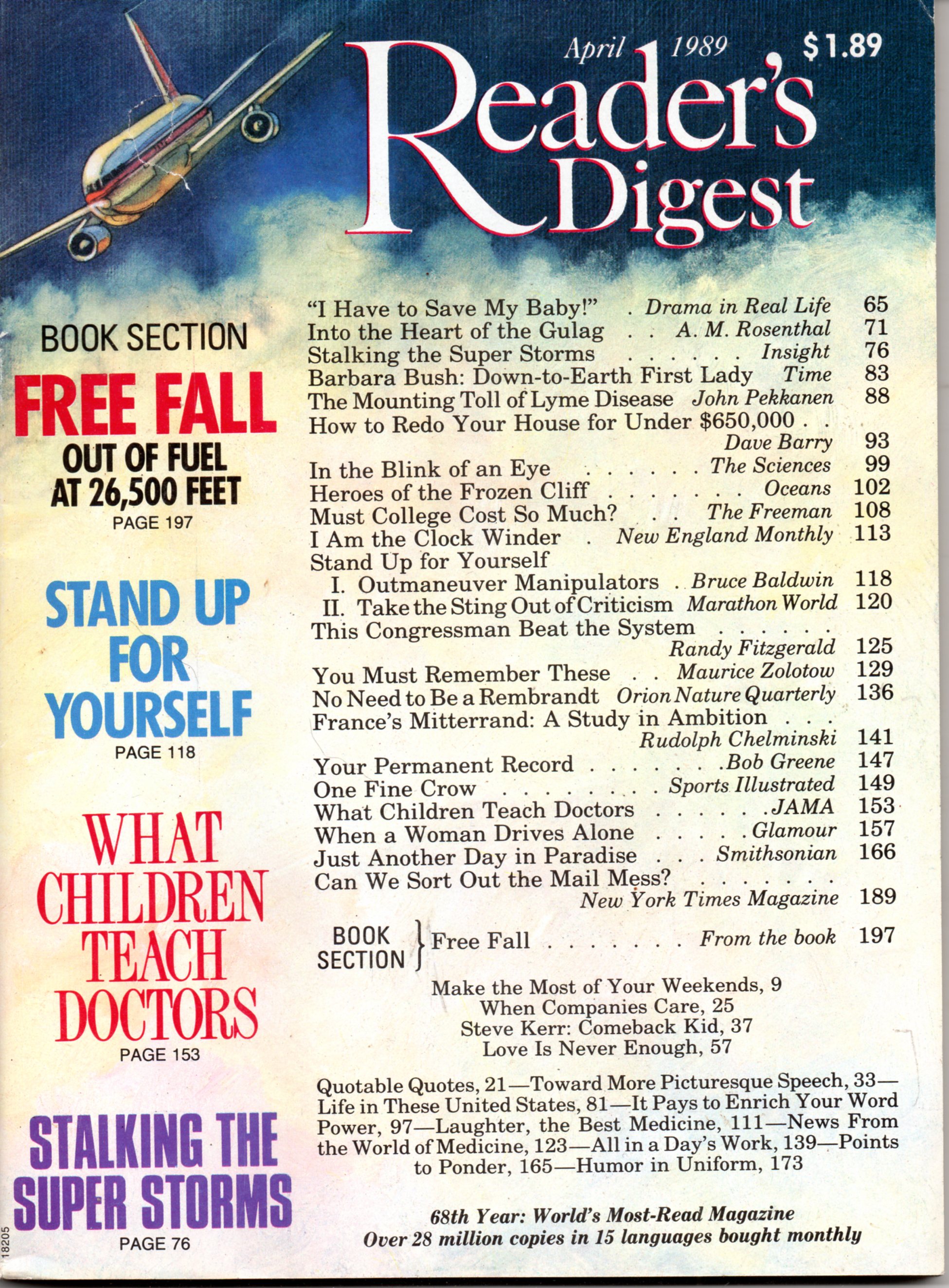 Reader's Digest Magazine April 1989