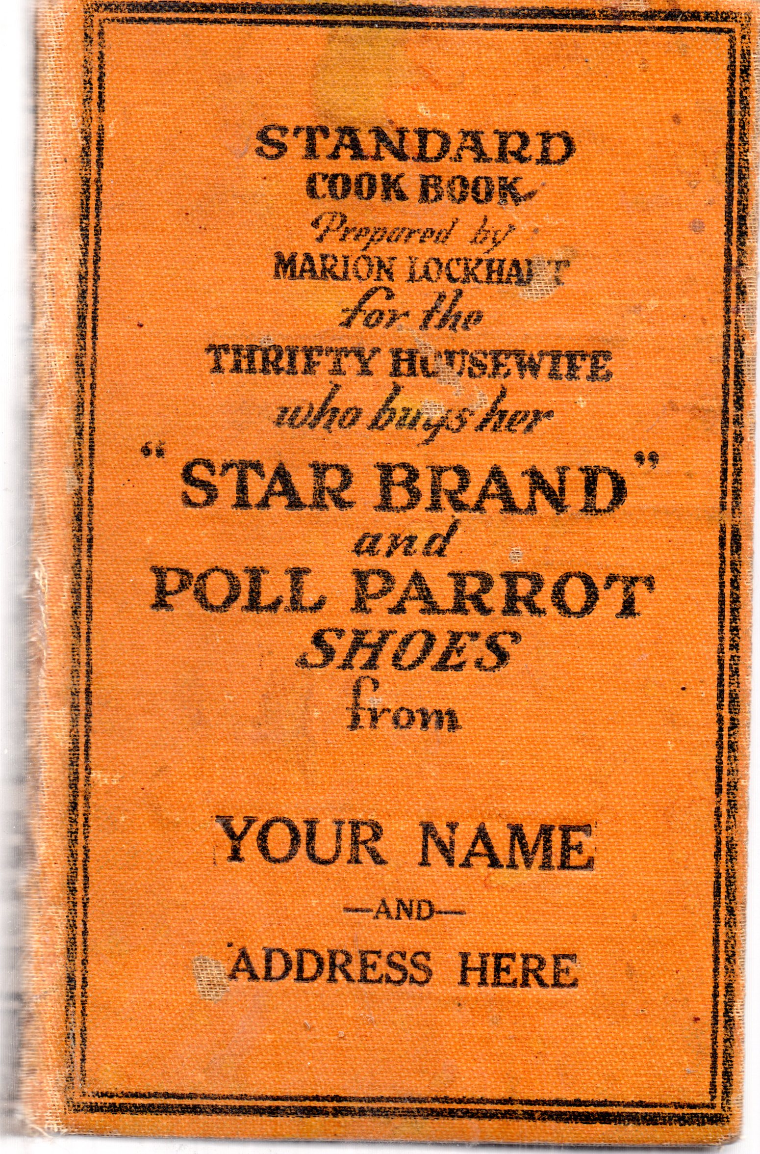 Marion Lockhart's Standard Cookbook