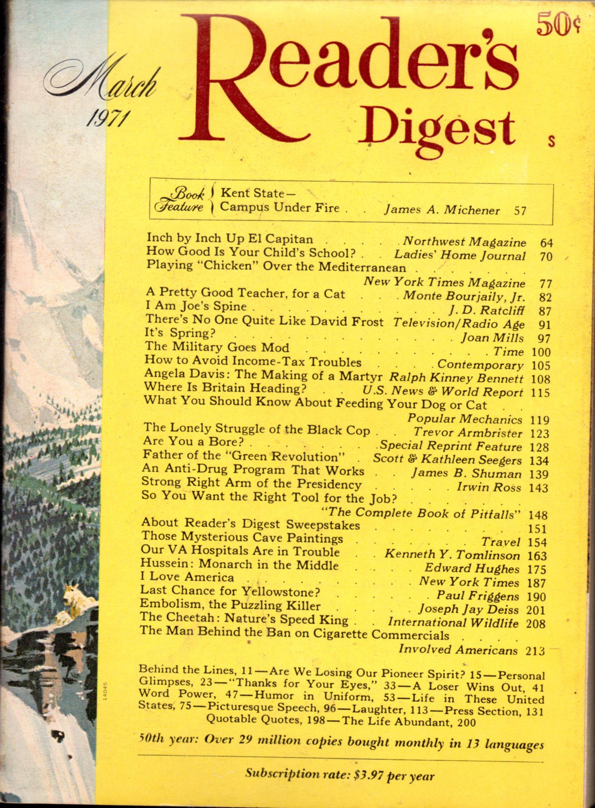 Reader's Digest Magazine March 1971
