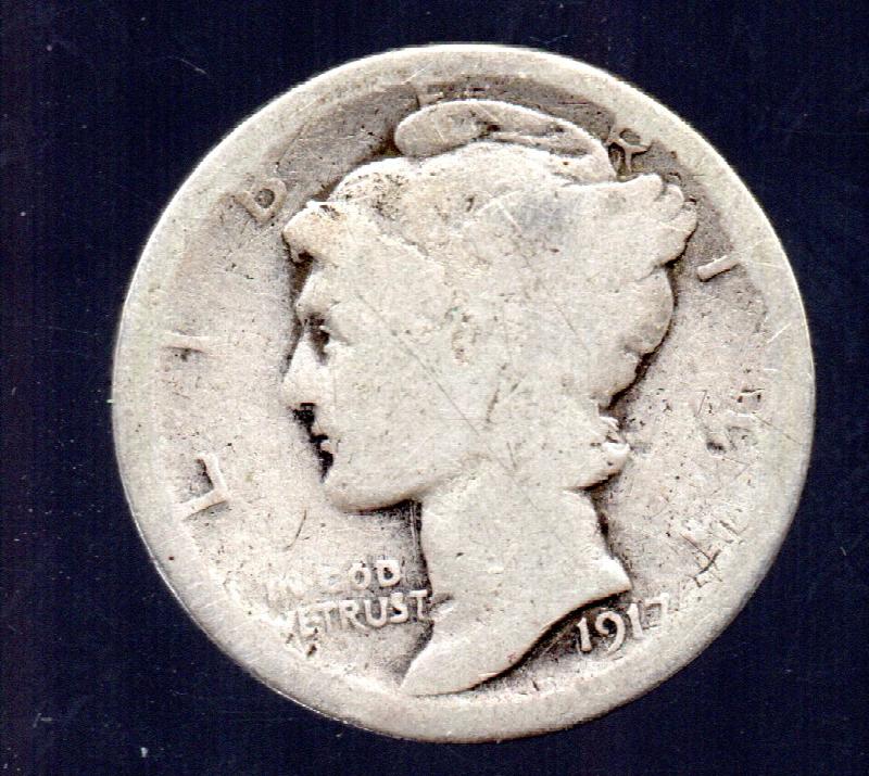 Image for 1917 P Mercury Head Dime