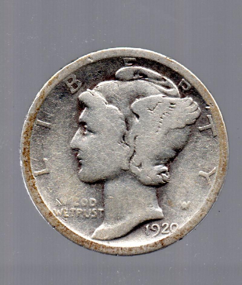 Image for 1920 Mercury Head Dime