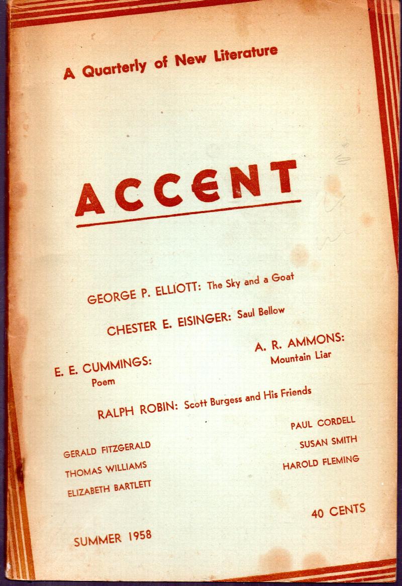 Image for Accent Magazine: Summer 1958