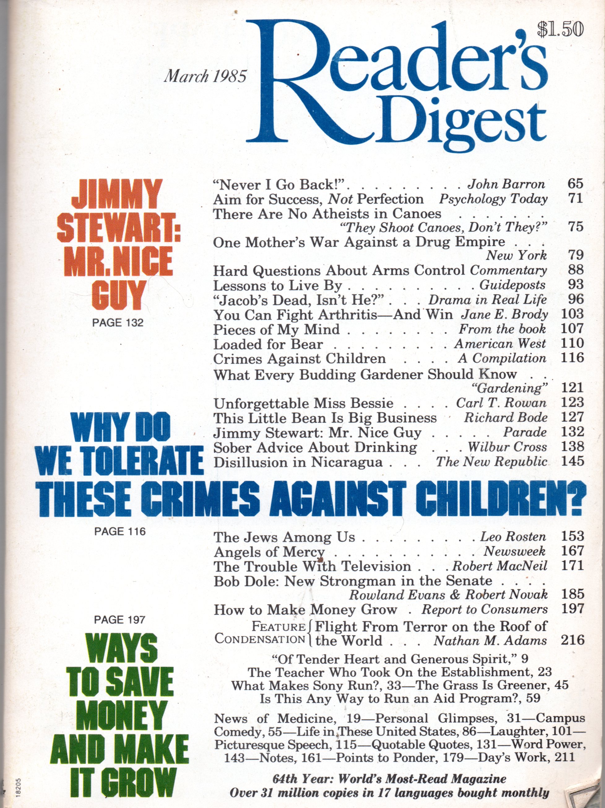Reader's Digest Magazine March 1985