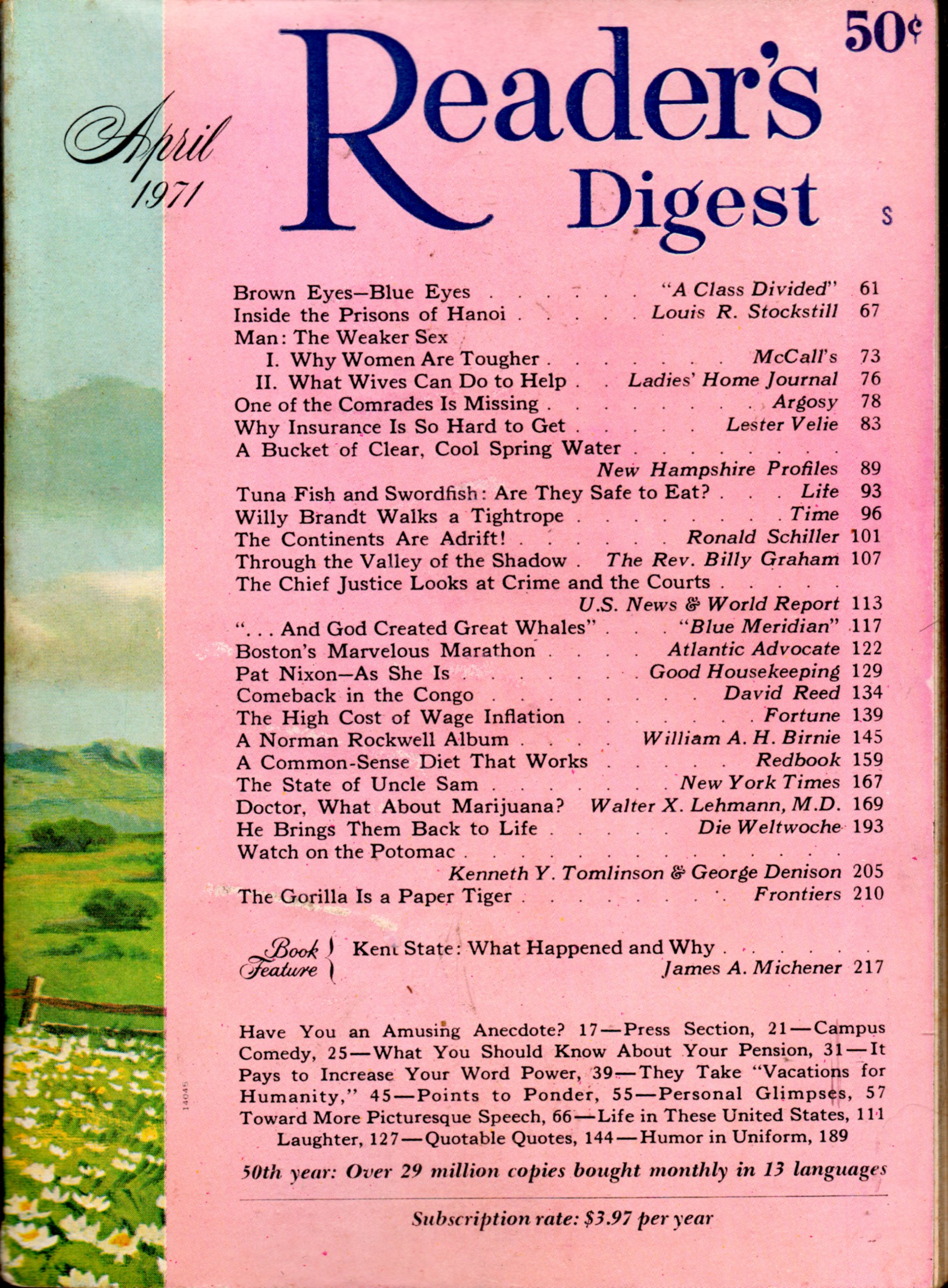 Reader's Digest Magazine April 1971