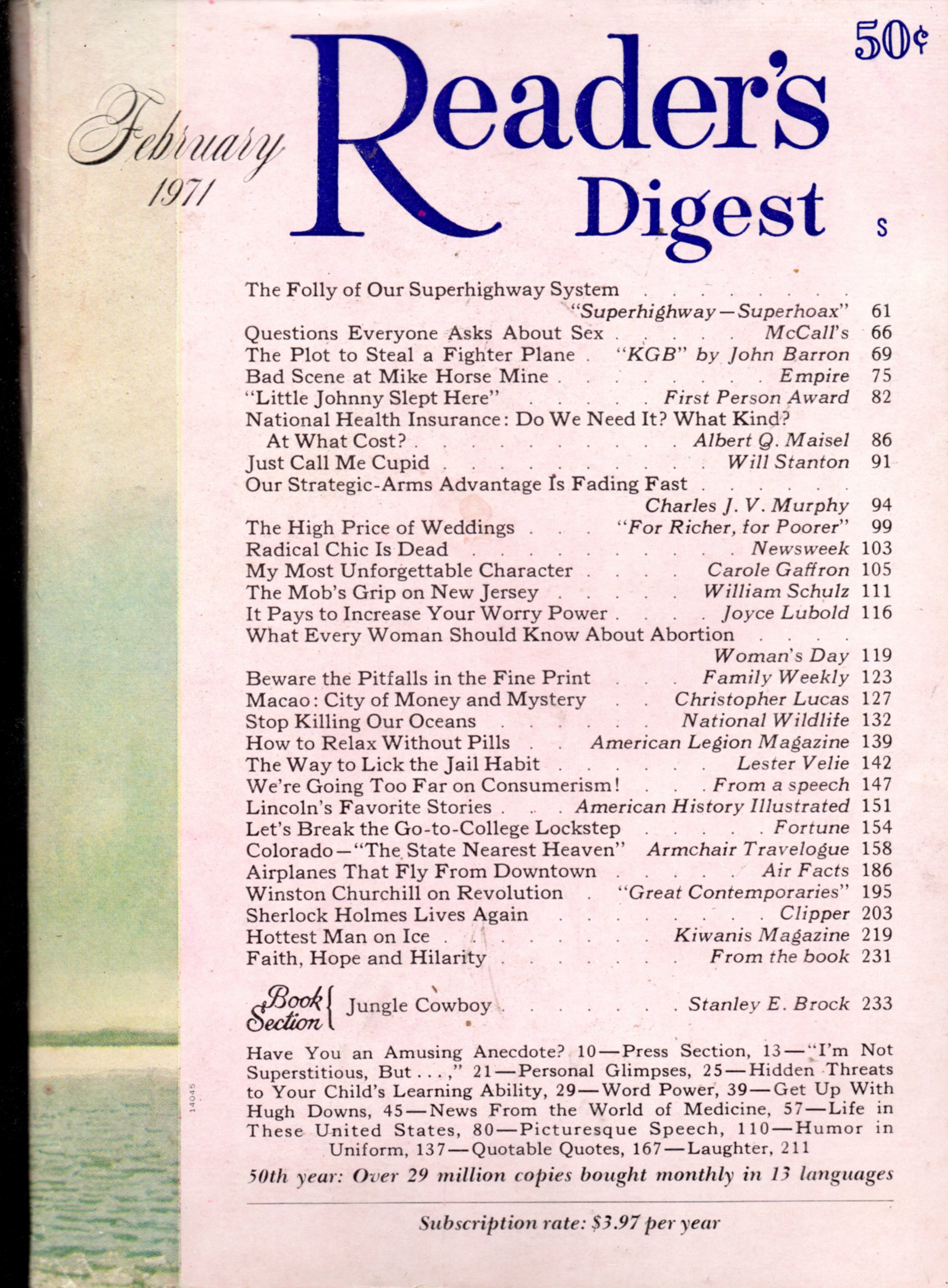 Reader's Digest Magazine February 1971