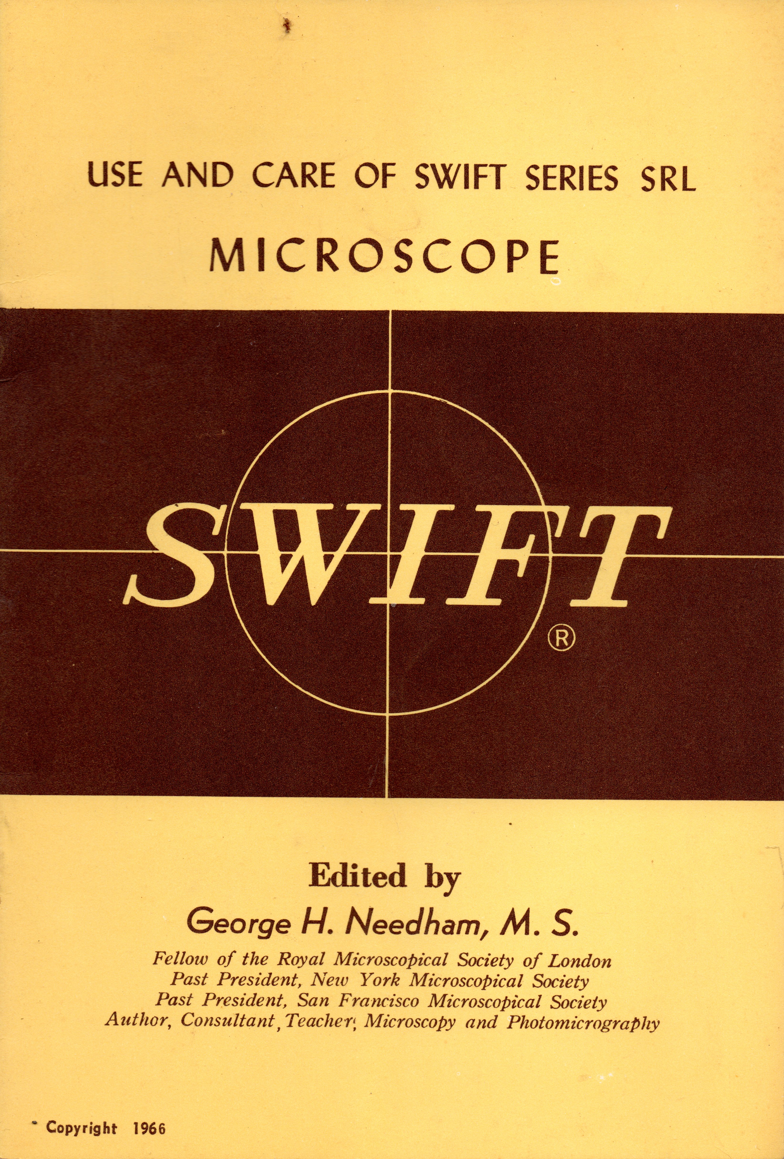 Use and Care of Swift Series SRL Microscope